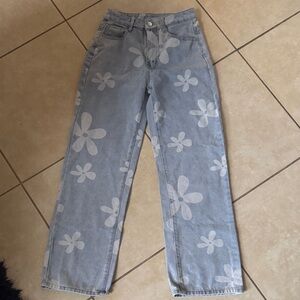 Floral Light Blue Women's Jeans